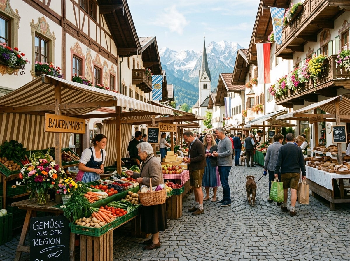 Wochenmarkt im Dorf